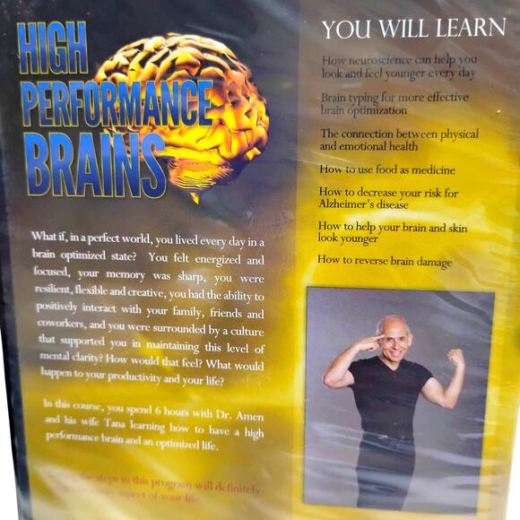 High Performance Brains DVD Set Improve Focus Memory Mental Clarity Daniel Amen - Picture 3 of 4